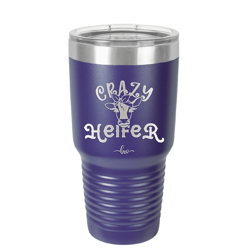 Crazy Heifer Bow - Laser Engraved Stainless Steel Drinkware - 1488 -