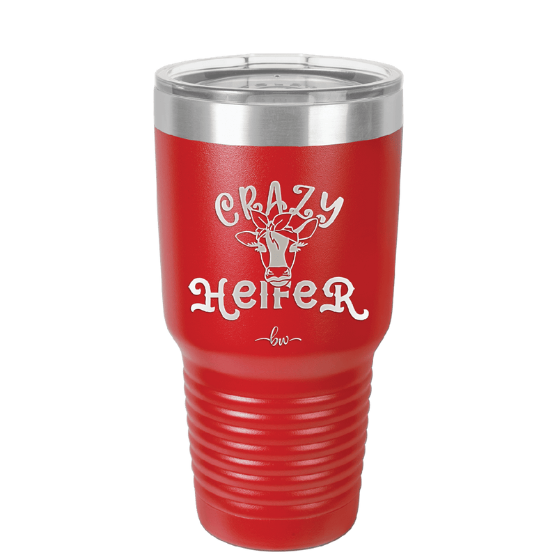 Crazy Heifer Bow - Laser Engraved Stainless Steel Drinkware - 1488 -