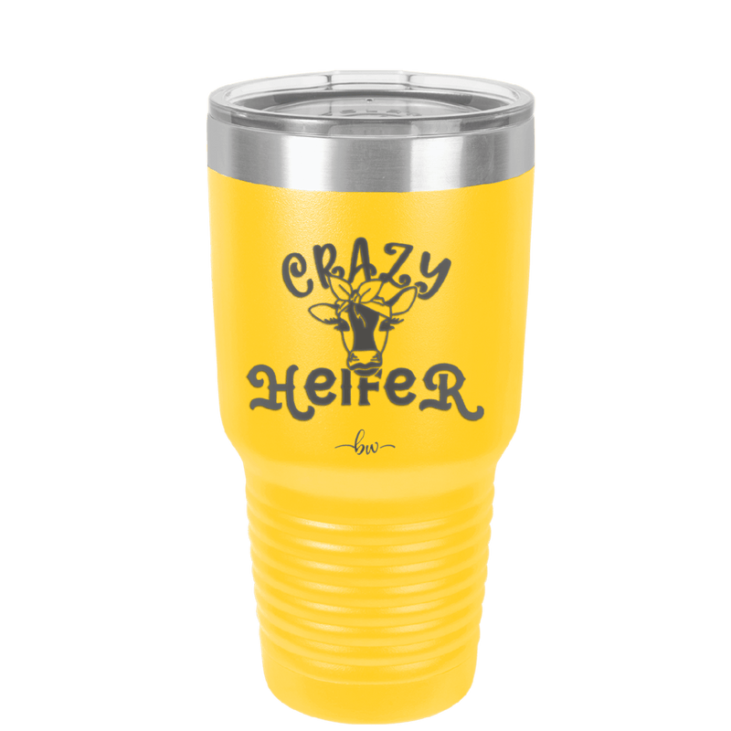 Crazy Heifer Bow - Laser Engraved Stainless Steel Drinkware - 1488 -