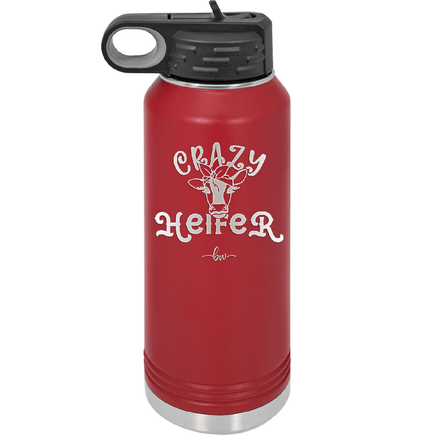 Crazy Heifer Bow - Laser Engraved Stainless Steel Drinkware - 1488 -