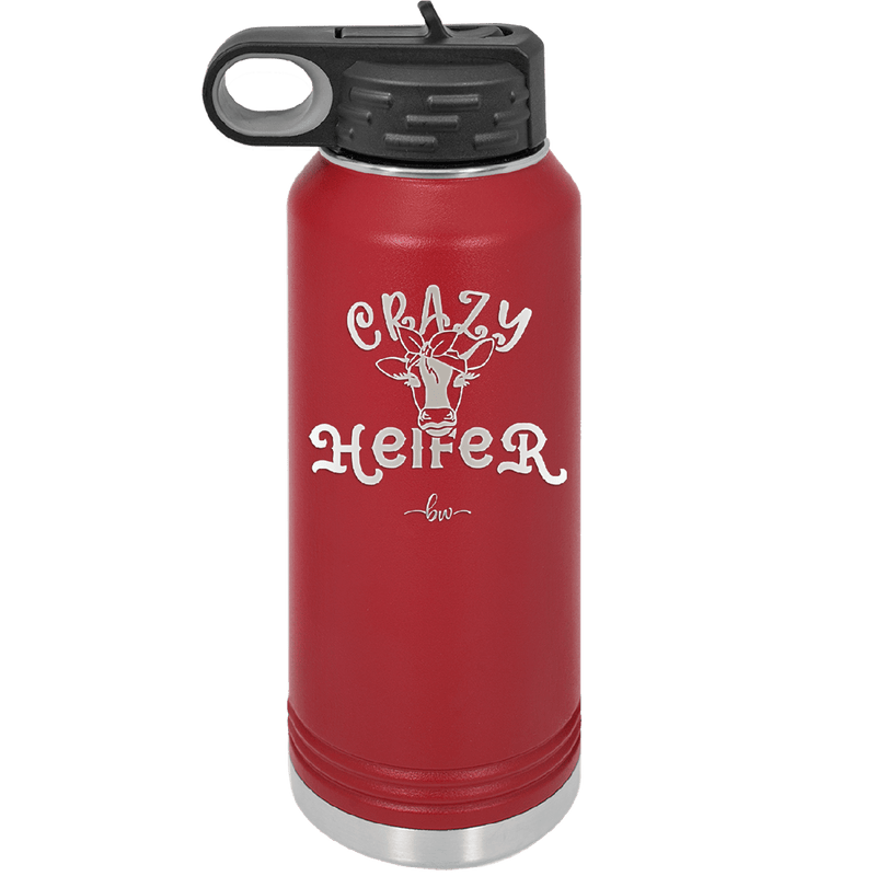 Crazy Heifer Bow - Laser Engraved Stainless Steel Drinkware - 1488 -
