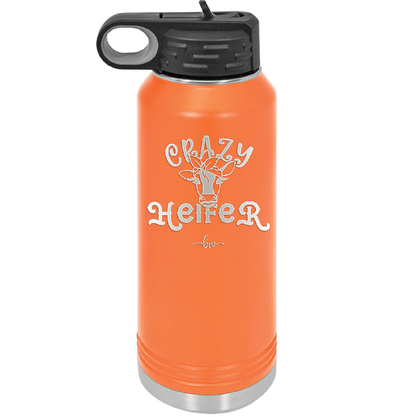 Crazy Heifer Bow - Laser Engraved Stainless Steel Drinkware - 1488 -
