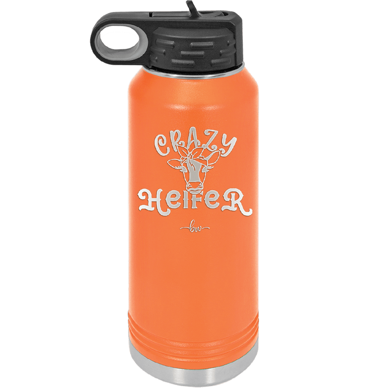 Crazy Heifer Bow - Laser Engraved Stainless Steel Drinkware - 1488 -