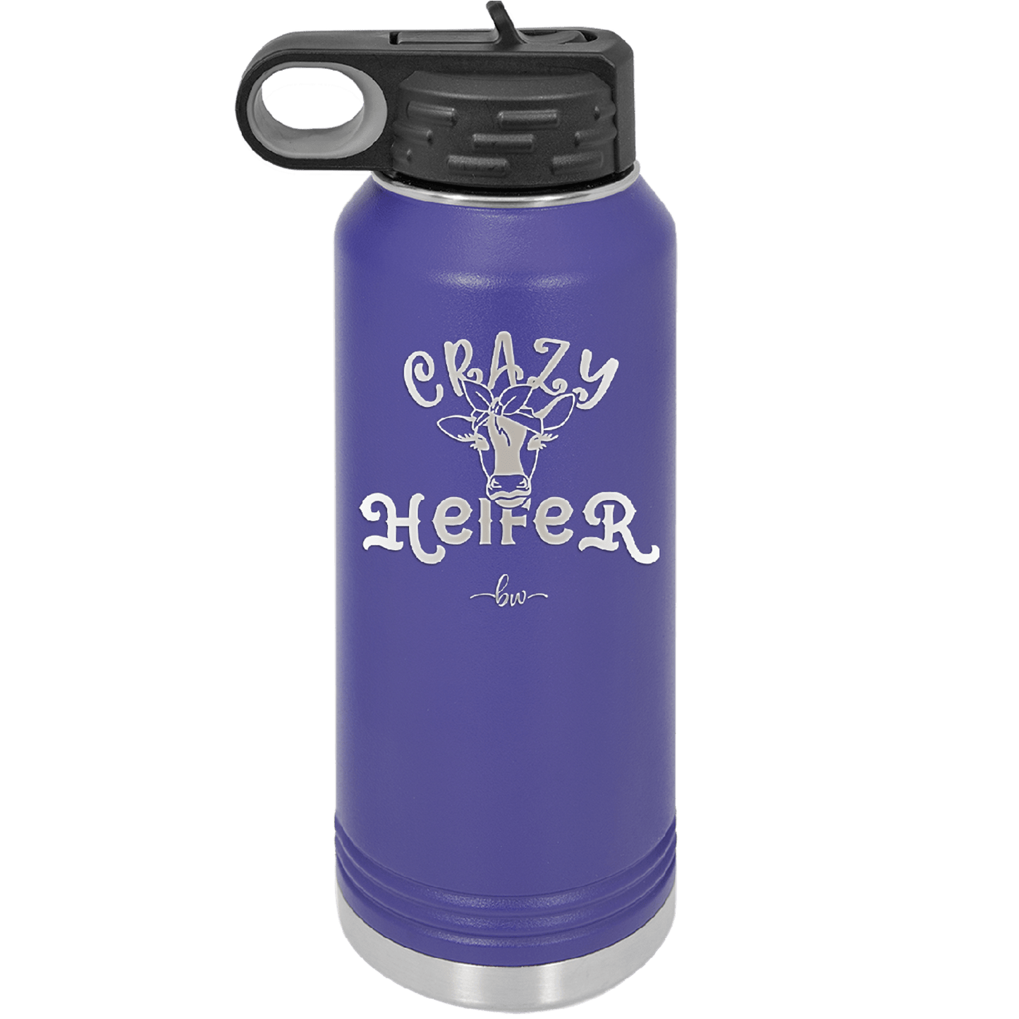 Crazy Heifer Bow - Laser Engraved Stainless Steel Drinkware - 1488 -