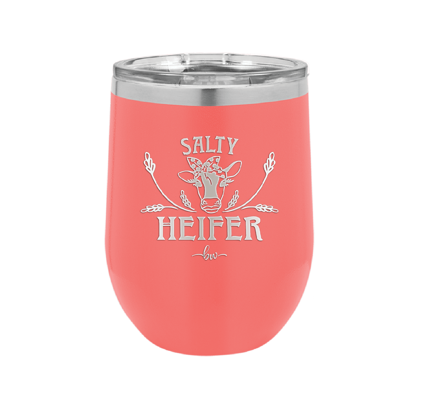 Salty Heifer Polka Dots - Laser Engraved Stainless Steel Drinkware - 1489 -