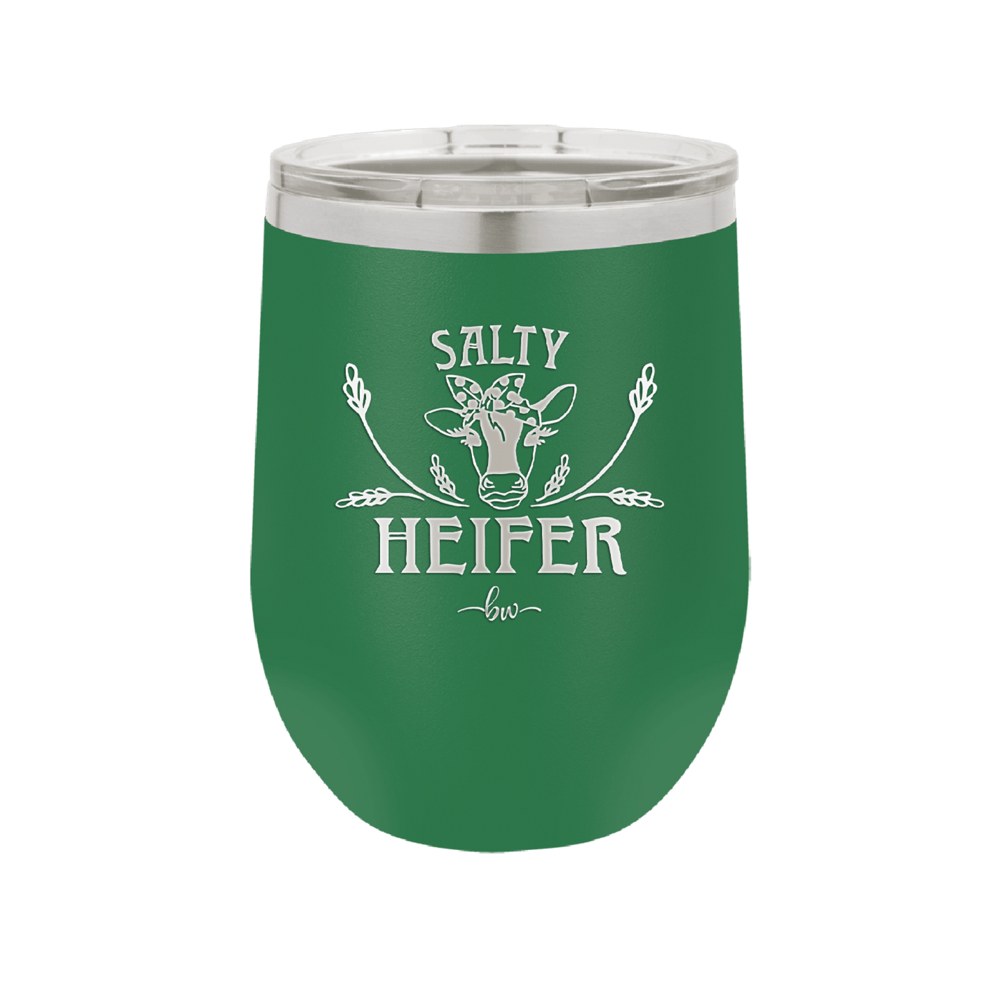 Salty Heifer Polka Dots - Laser Engraved Stainless Steel Drinkware - 1489 -