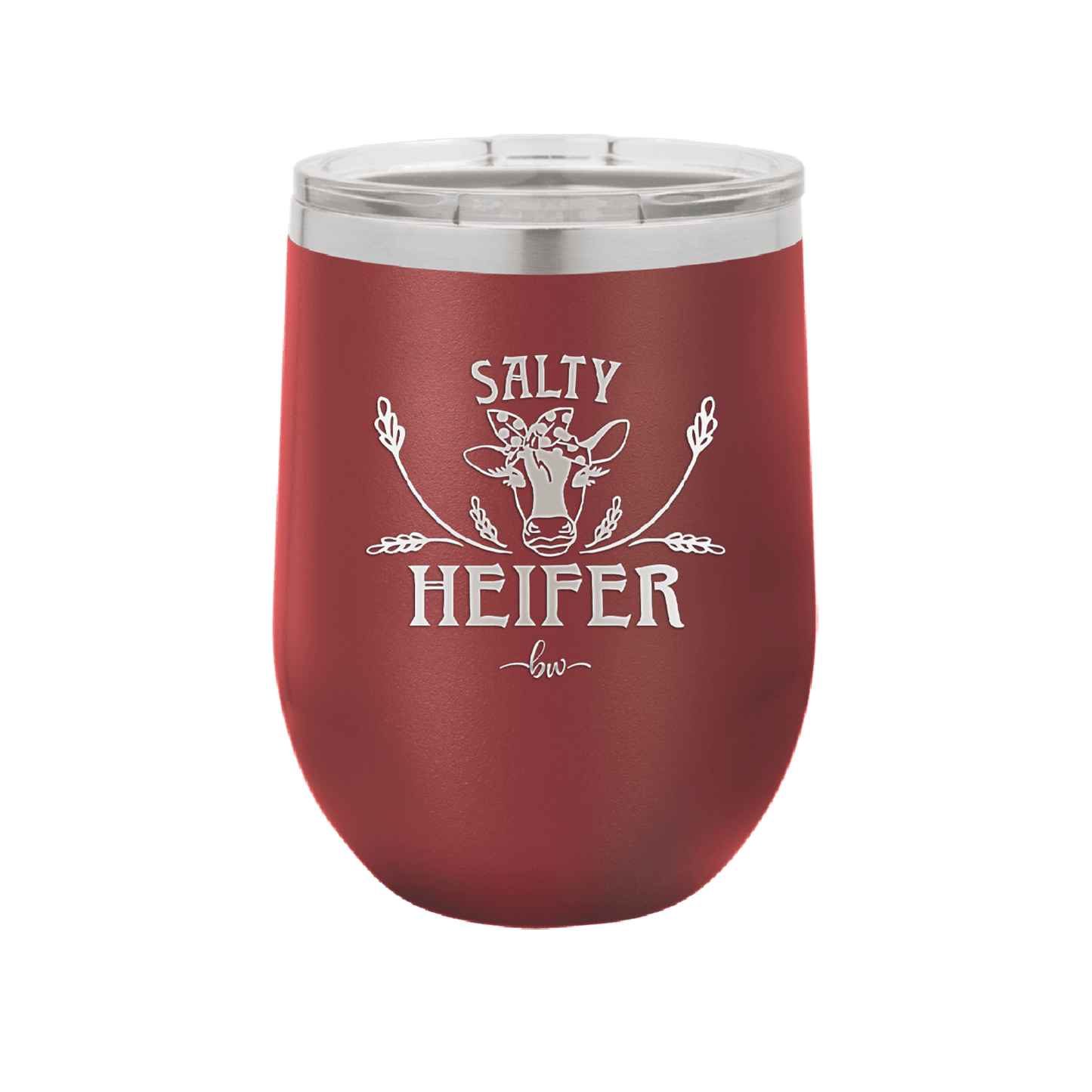 Salty Heifer Polka Dots - Laser Engraved Stainless Steel Drinkware - 1489 -