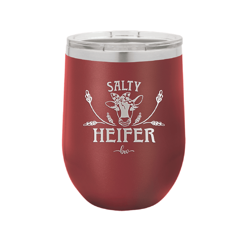 Salty Heifer Polka Dots - Laser Engraved Stainless Steel Drinkware - 1489 -