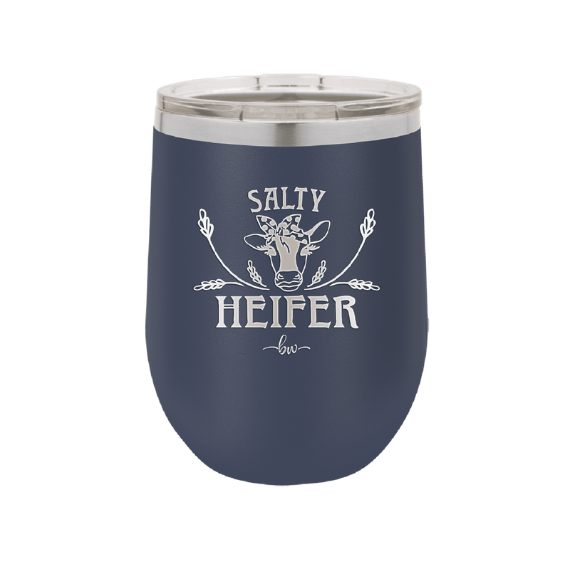 Salty Heifer Polka Dots - Laser Engraved Stainless Steel Drinkware - 1489 -