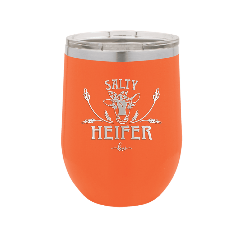 Salty Heifer Polka Dots - Laser Engraved Stainless Steel Drinkware - 1489 -