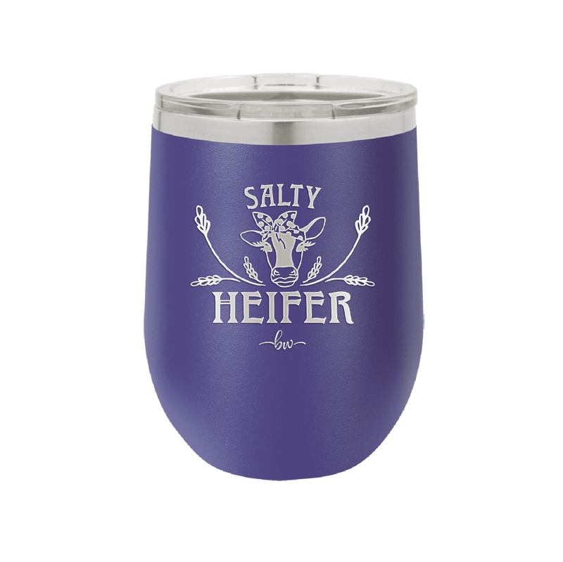 Salty Heifer Polka Dots - Laser Engraved Stainless Steel Drinkware - 1489 -
