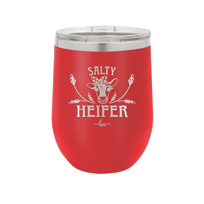 Salty Heifer Polka Dots - Laser Engraved Stainless Steel Drinkware - 1489 -
