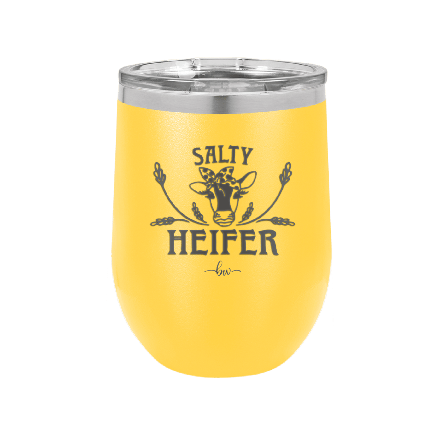 Salty Heifer Polka Dots - Laser Engraved Stainless Steel Drinkware - 1489 -