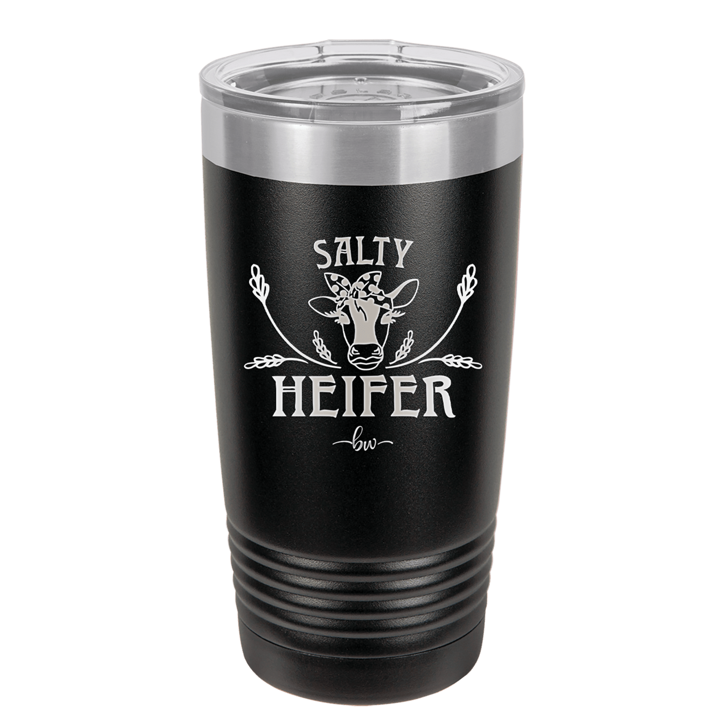 Salty Heifer Polka Dots - Laser Engraved Stainless Steel Drinkware - 1489 -