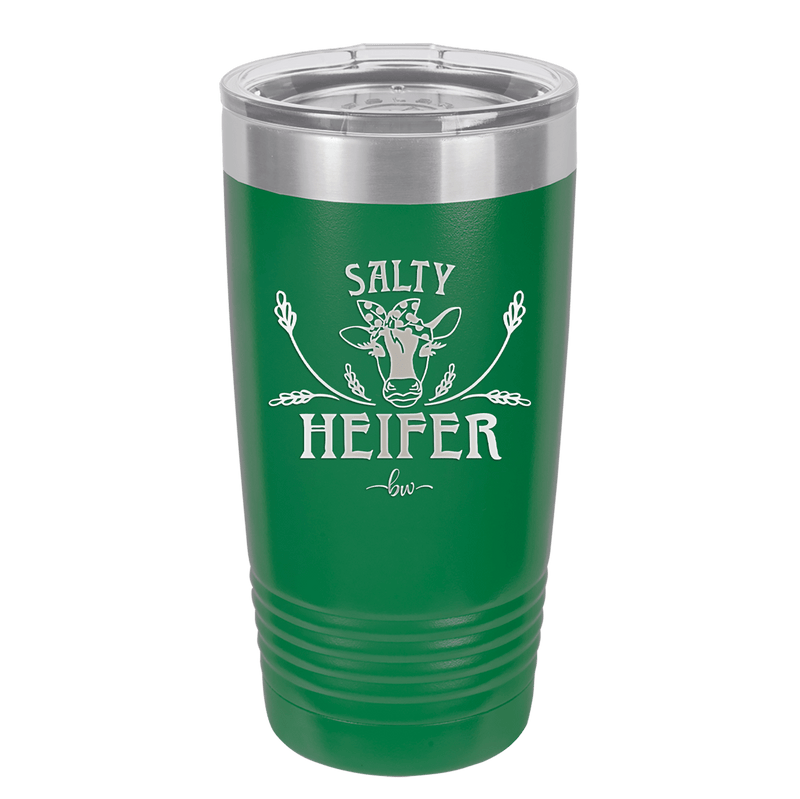 Salty Heifer Polka Dots - Laser Engraved Stainless Steel Drinkware - 1489 -