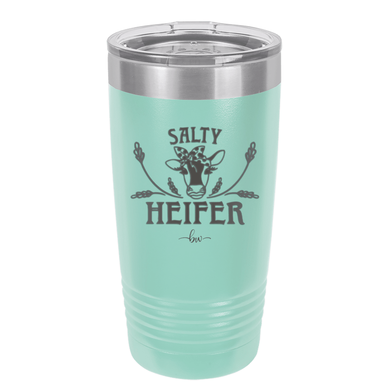 Salty Heifer Polka Dots - Laser Engraved Stainless Steel Drinkware - 1489 -