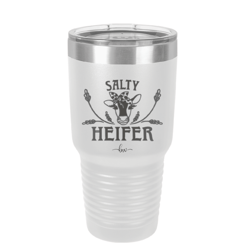 Salty Heifer Polka Dots - Laser Engraved Stainless Steel Drinkware - 1489 -