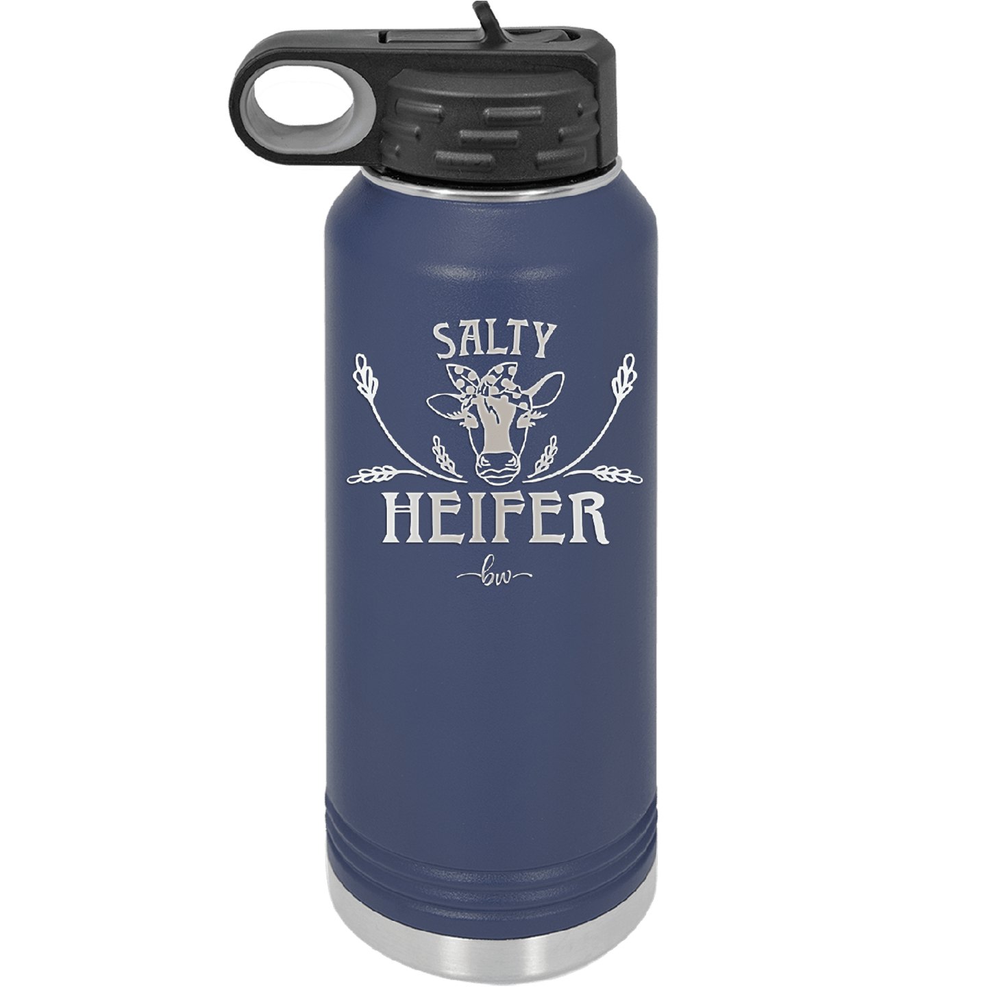 Salty Heifer Polka Dots - Laser Engraved Stainless Steel Drinkware - 1489 -
