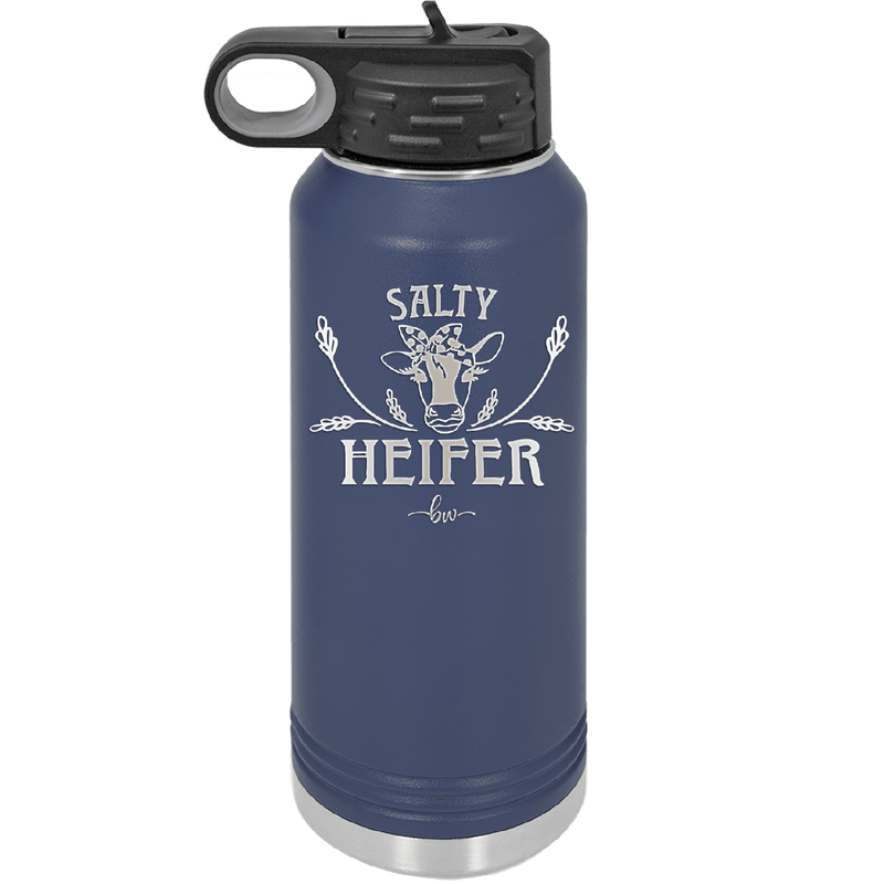 Salty Heifer Polka Dots - Laser Engraved Stainless Steel Drinkware - 1489 -