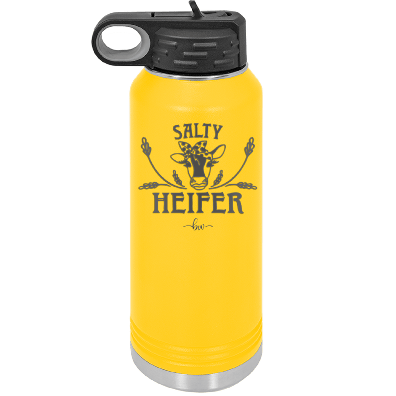 Salty Heifer Polka Dots - Laser Engraved Stainless Steel Drinkware - 1489 -
