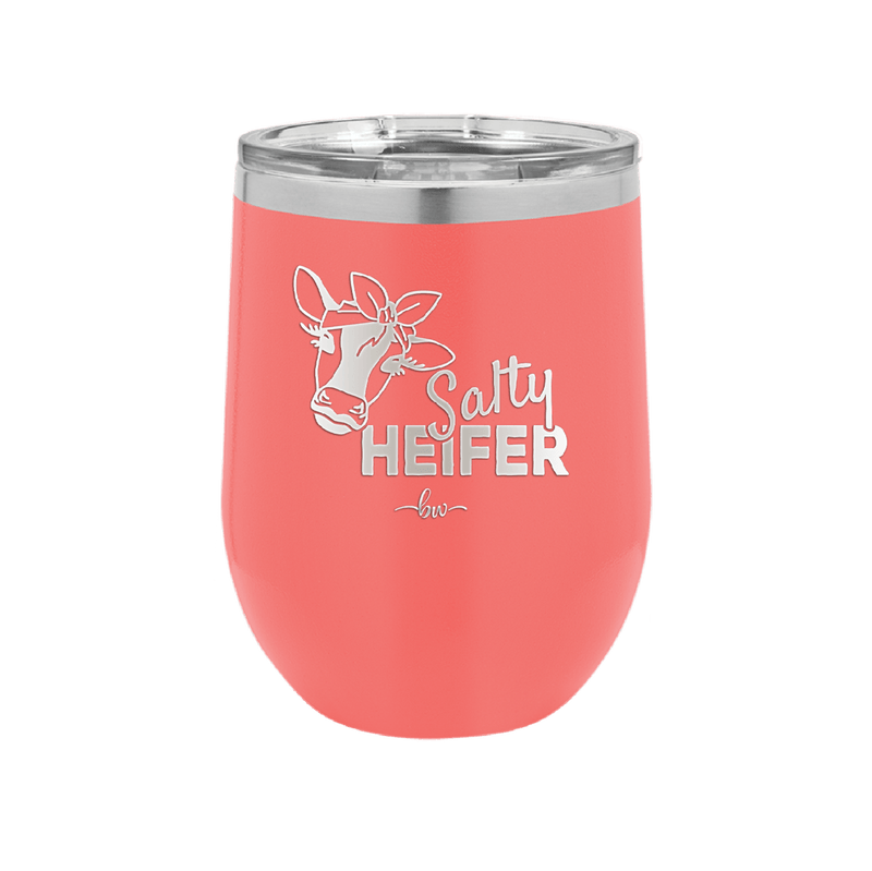 Salty Heifer Bow - Laser Engraved Stainless Steel Drinkware - 1490 -