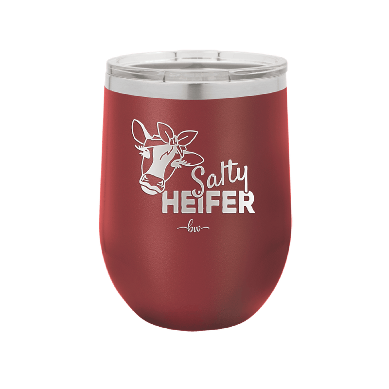 Salty Heifer Bow - Laser Engraved Stainless Steel Drinkware - 1490 -