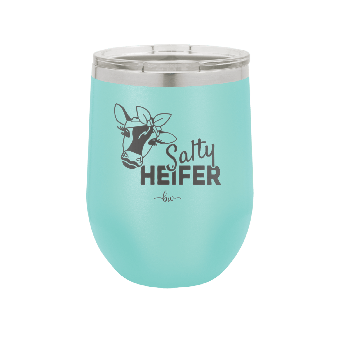 Salty Heifer Bow - Laser Engraved Stainless Steel Drinkware - 1490 -