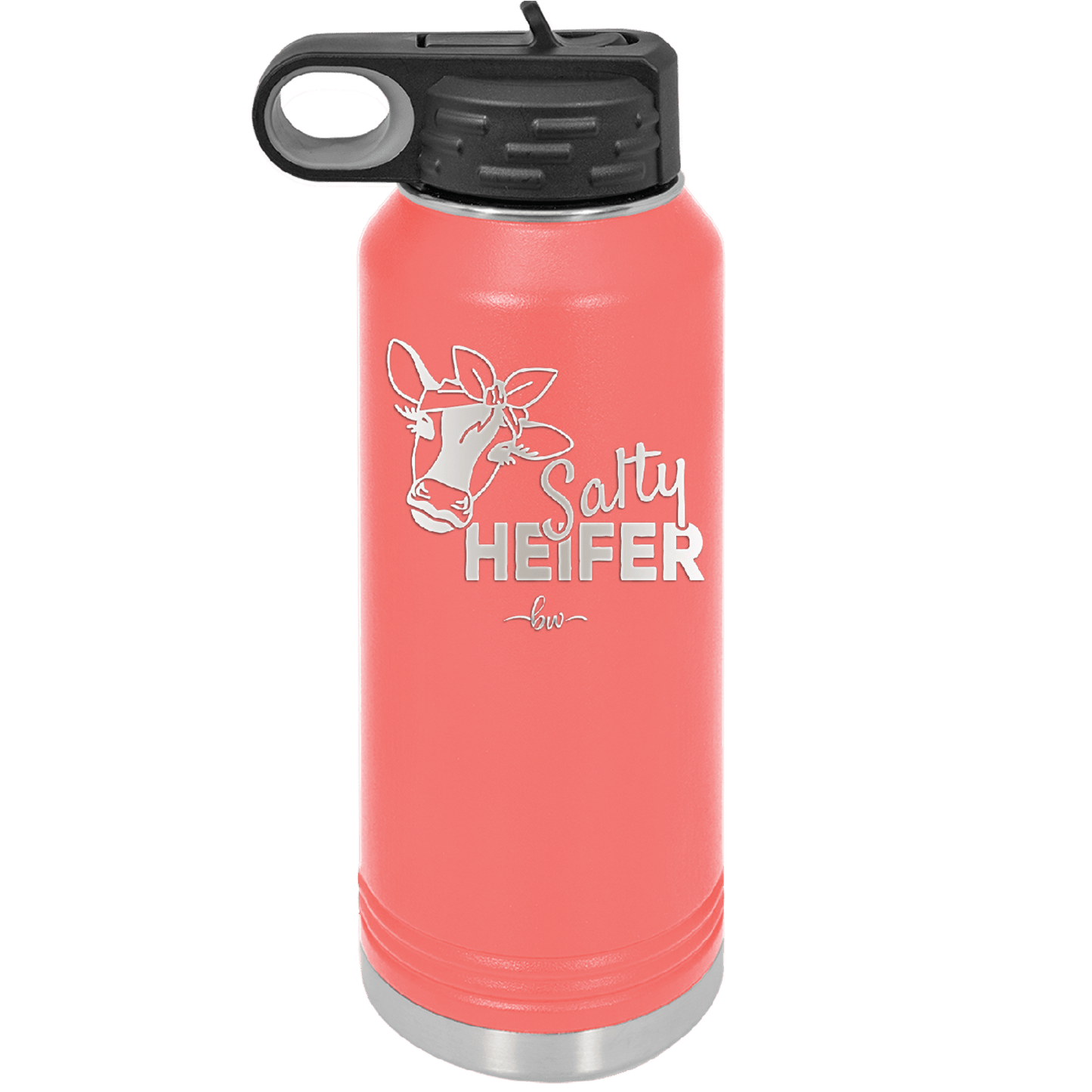 Salty Heifer Bow - Laser Engraved Stainless Steel Drinkware - 1490 -