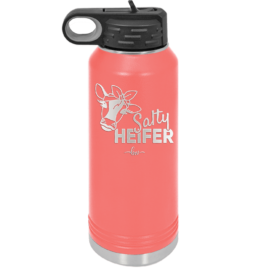 Salty Heifer Bow - Laser Engraved Stainless Steel Drinkware - 1490 -