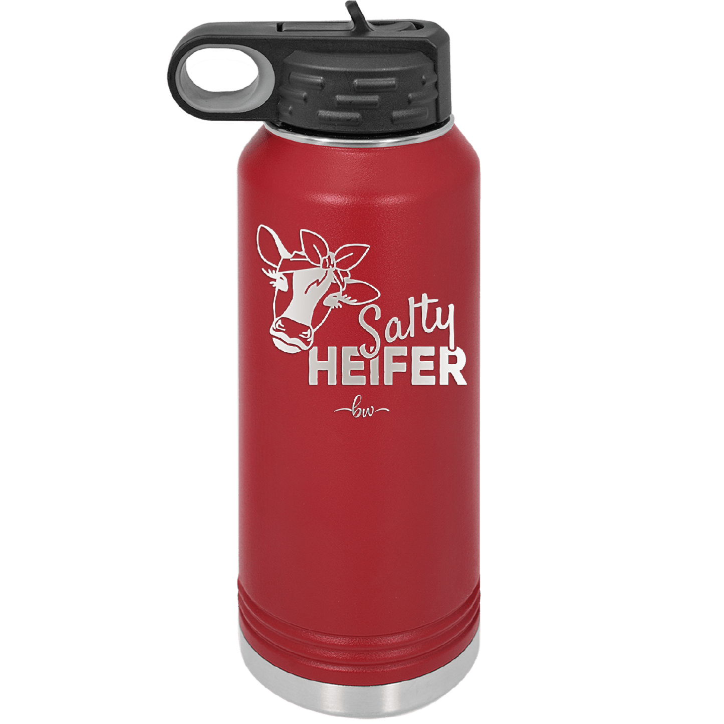 Salty Heifer Bow - Laser Engraved Stainless Steel Drinkware - 1490 -