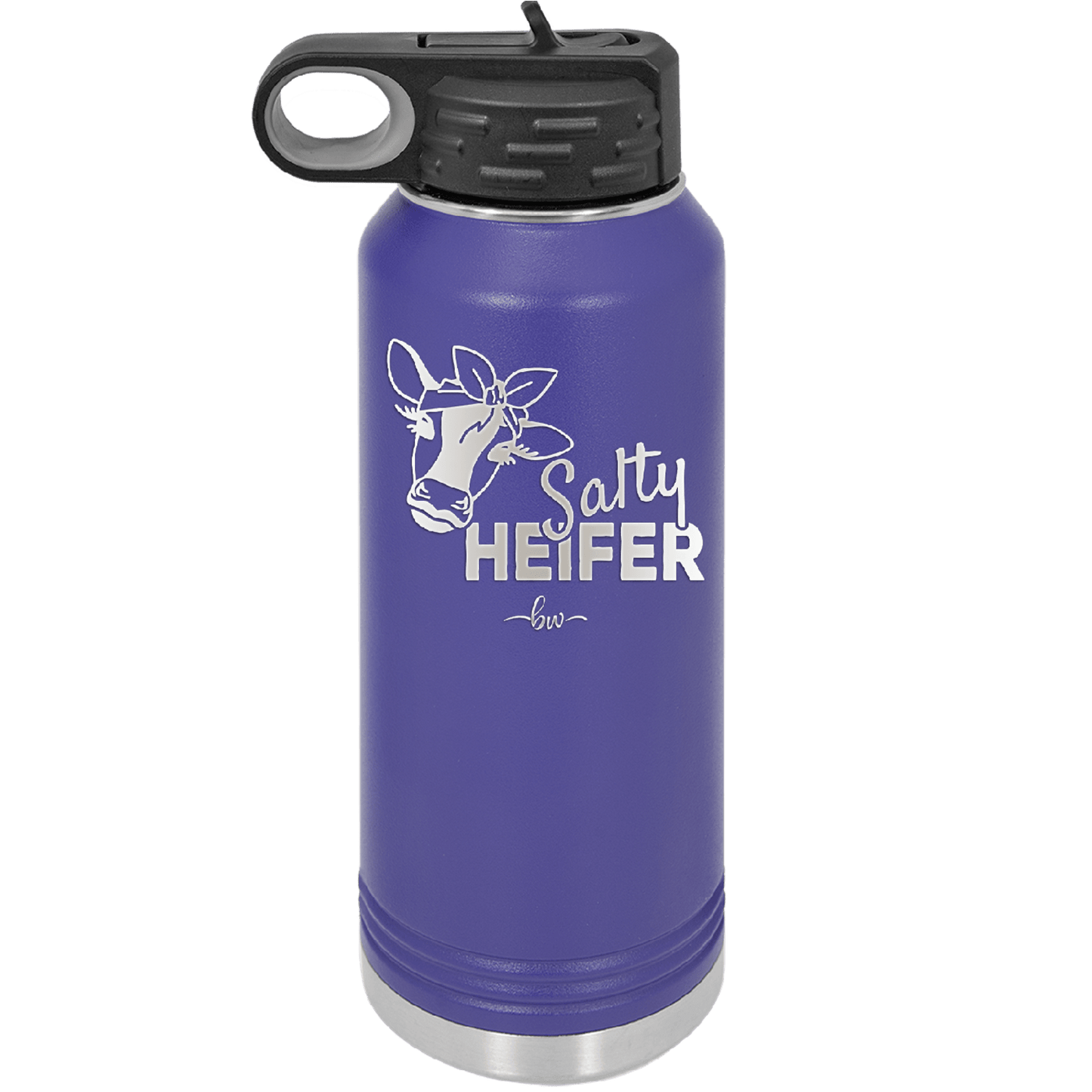 Salty Heifer Bow - Laser Engraved Stainless Steel Drinkware - 1490 -