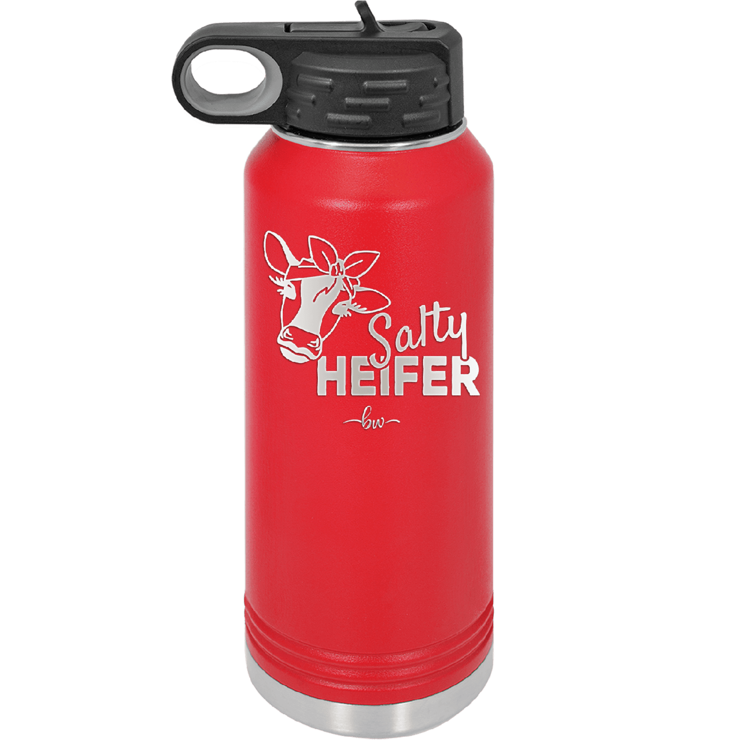 Salty Heifer Bow - Laser Engraved Stainless Steel Drinkware - 1490 -