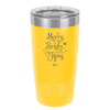 Merry, Bright, and Soon to be Tipsy - Laser Engraved Stainless Steel Drinkware - 1499 -