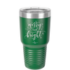 Merry and Bright - Laser Engraved Stainless Steel Drinkware - 1501 -