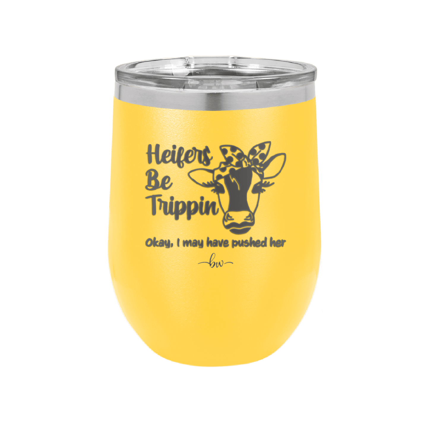Heifers Be Trippin Polka Dots - Laser Engraved Stainless Steel Drinkware - 1505 -