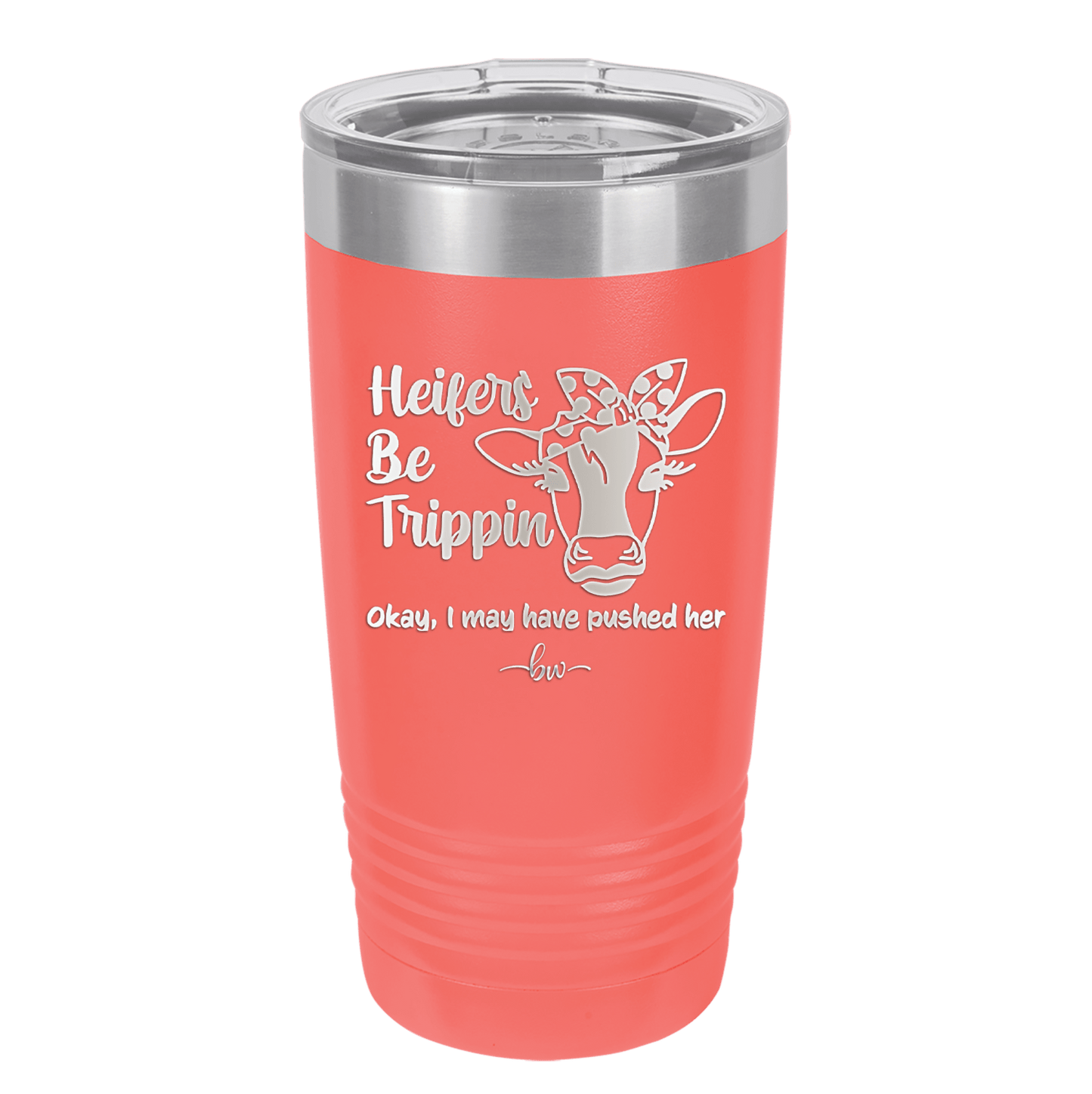 Heifers Be Trippin Polka Dots - Laser Engraved Stainless Steel Drinkware - 1505 -