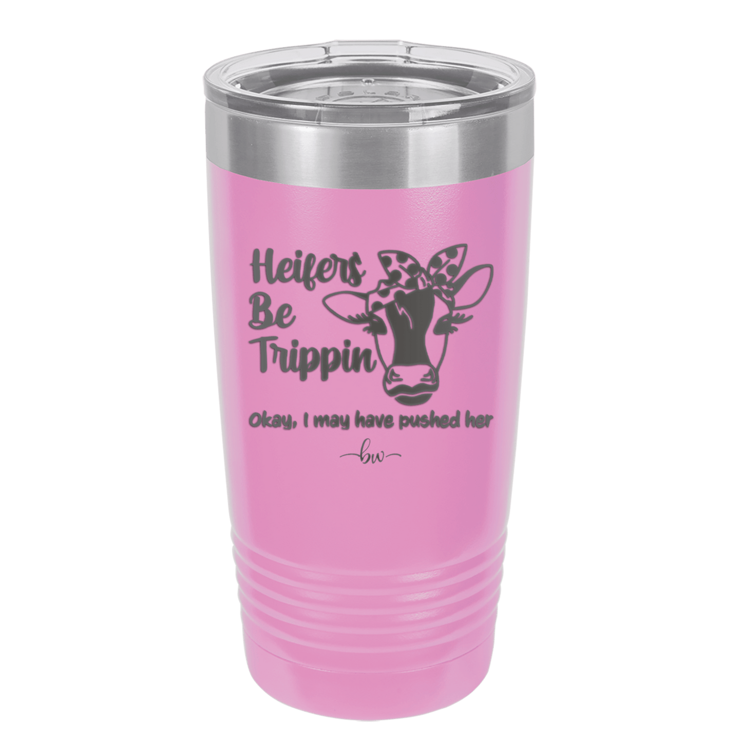Heifers Be Trippin Polka Dots - Laser Engraved Stainless Steel Drinkware - 1505 -