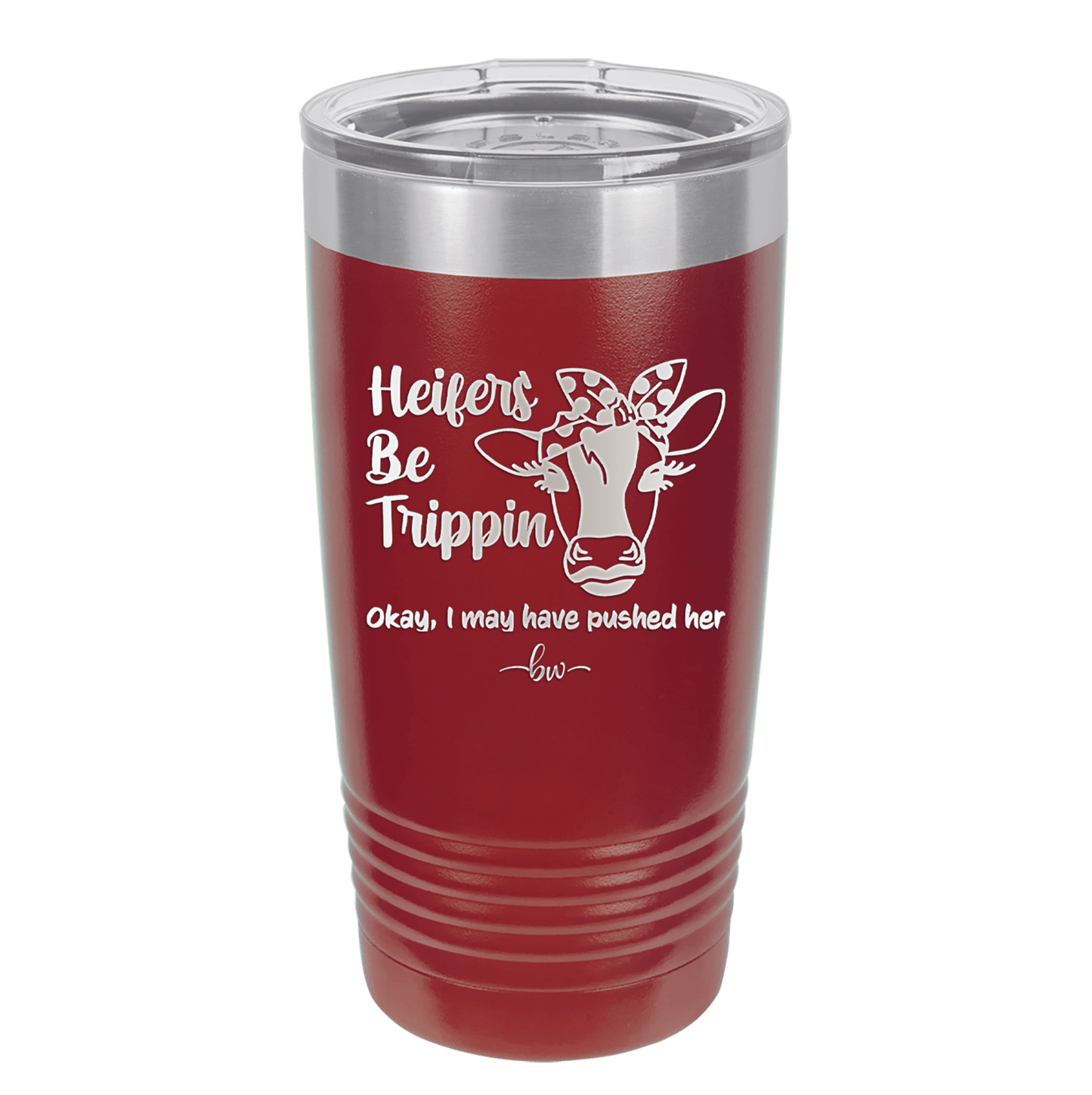 Heifers Be Trippin Polka Dots - Laser Engraved Stainless Steel Drinkware - 1505 -