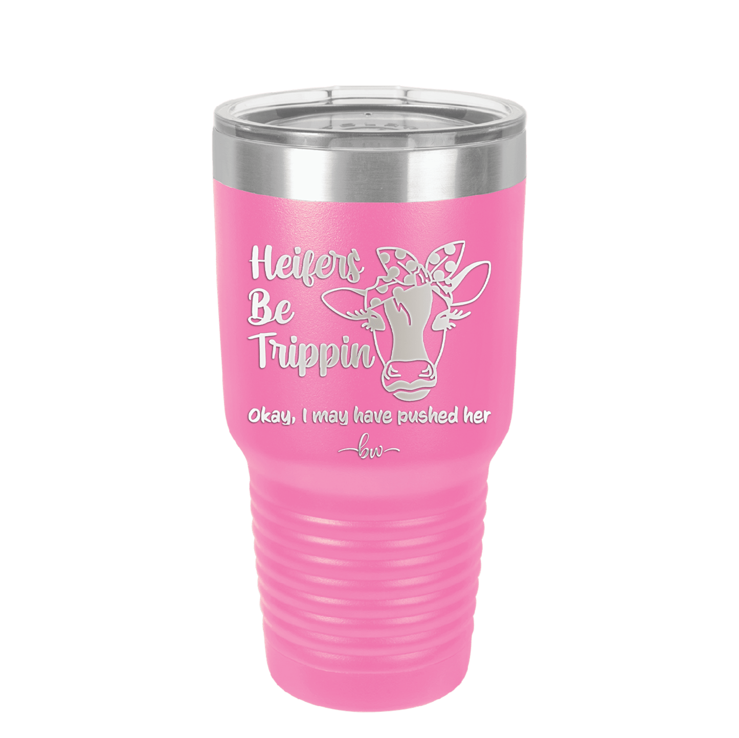 Heifers Be Trippin Polka Dots - Laser Engraved Stainless Steel Drinkware - 1505 -