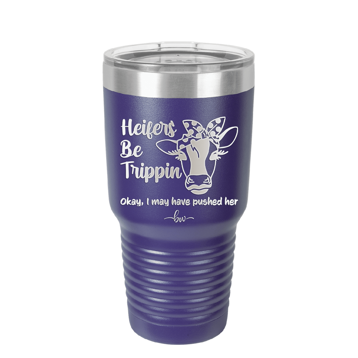 Heifers Be Trippin Polka Dots - Laser Engraved Stainless Steel Drinkware - 1505 -