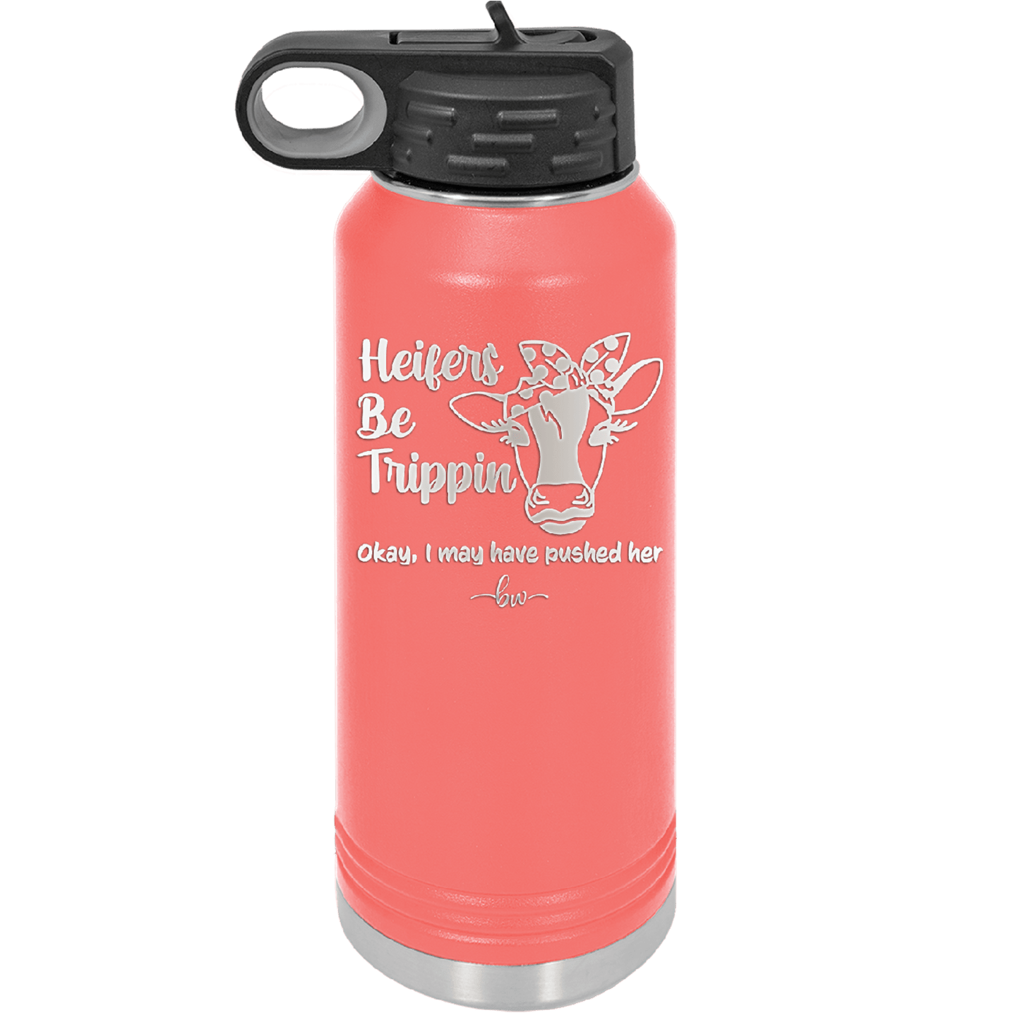 Heifers Be Trippin Polka Dots - Laser Engraved Stainless Steel Drinkware - 1505 -