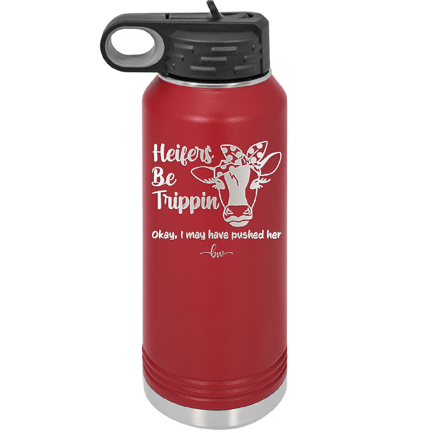 Heifers Be Trippin Polka Dots - Laser Engraved Stainless Steel Drinkware - 1505 -