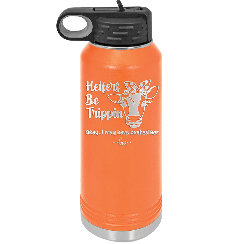 Heifers Be Trippin Polka Dots - Laser Engraved Stainless Steel Drinkware - 1505 -