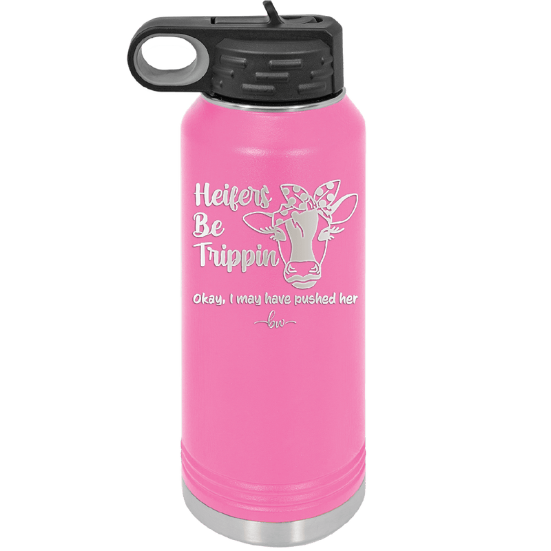 Heifers Be Trippin Polka Dots - Laser Engraved Stainless Steel Drinkware - 1505 -