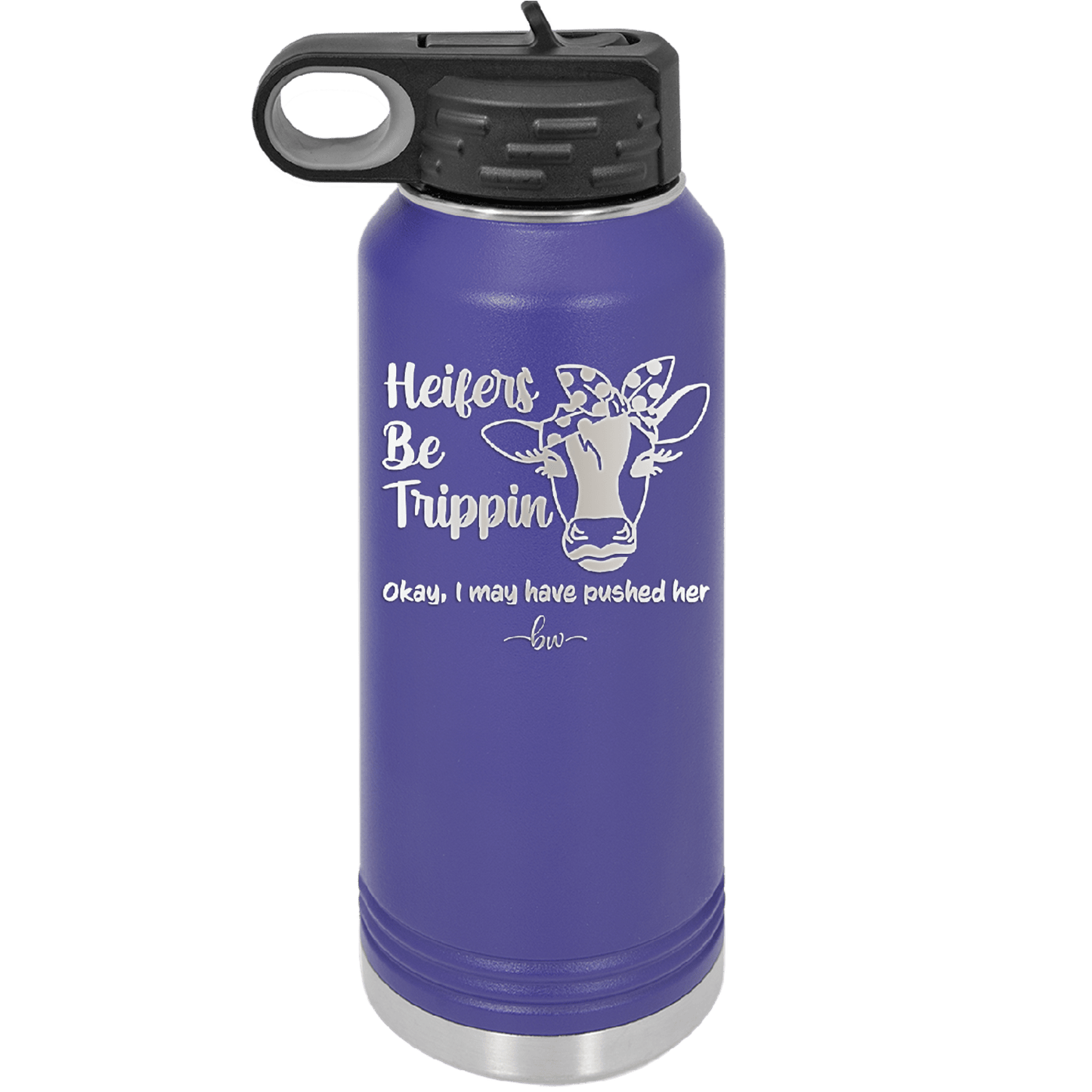 Heifers Be Trippin Polka Dots - Laser Engraved Stainless Steel Drinkware - 1505 -