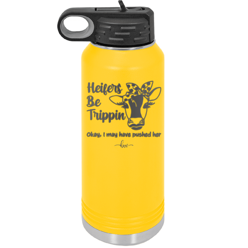 Heifers Be Trippin Polka Dots - Laser Engraved Stainless Steel Drinkware - 1505 -