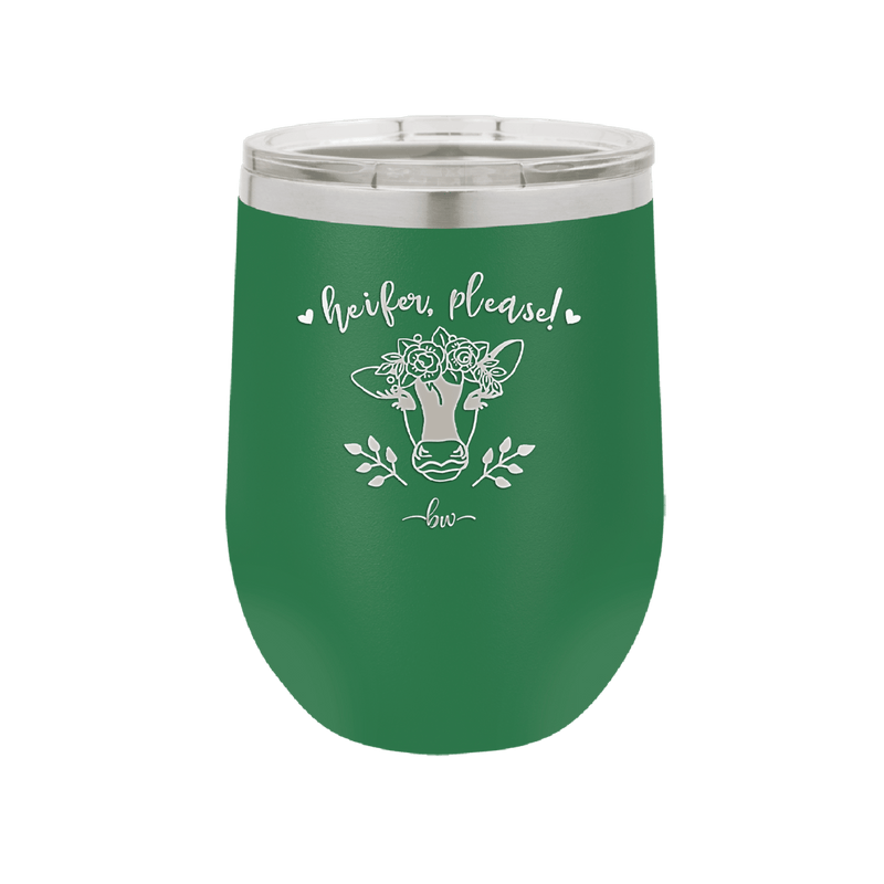 Heifer Please Floral - Laser Engraved Stainless Steel Drinkware - 1507 -
