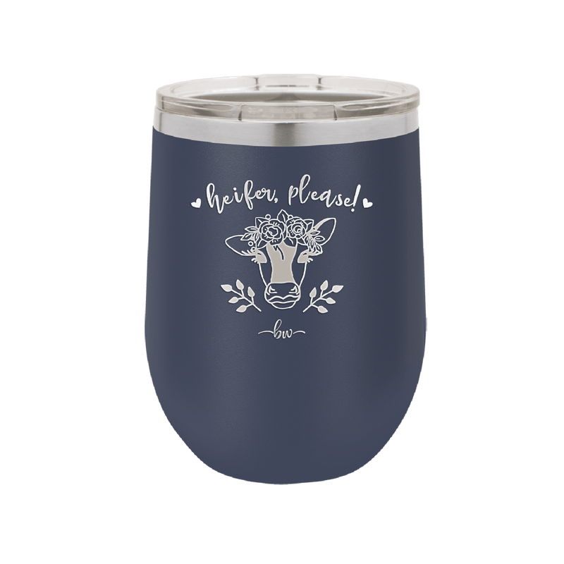 Heifer Please Floral - Laser Engraved Stainless Steel Drinkware - 1507 -