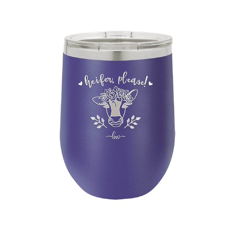 Heifer Please Floral - Laser Engraved Stainless Steel Drinkware - 1507 -