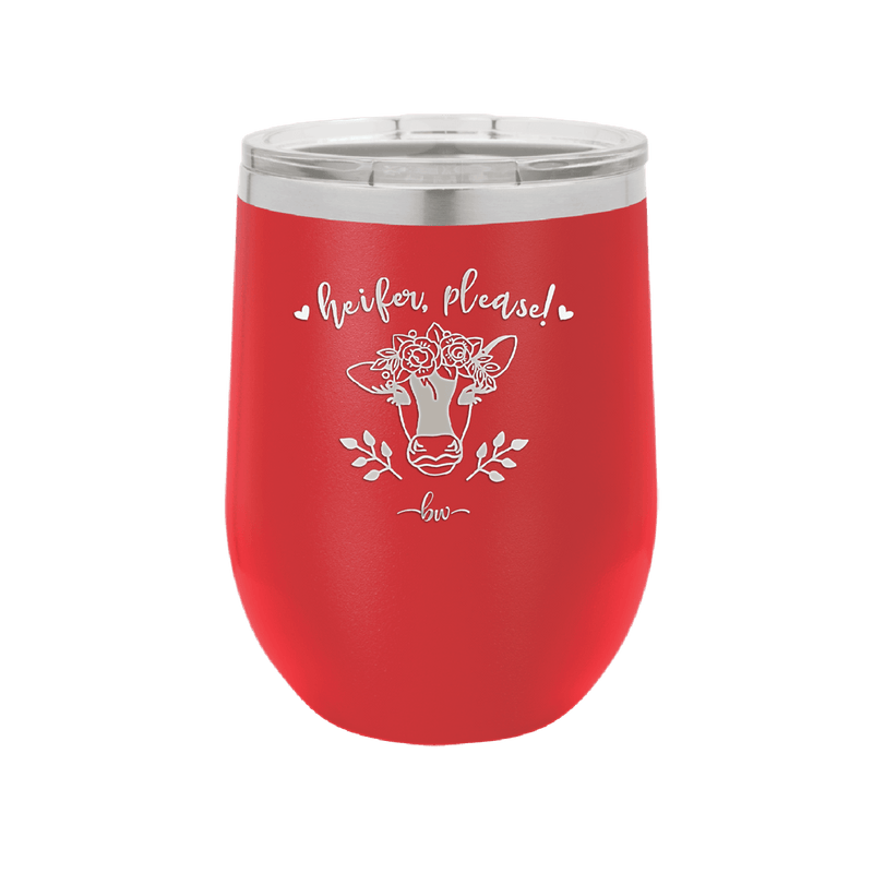Heifer Please Floral - Laser Engraved Stainless Steel Drinkware - 1507 -